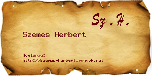 Szemes Herbert névjegykártya